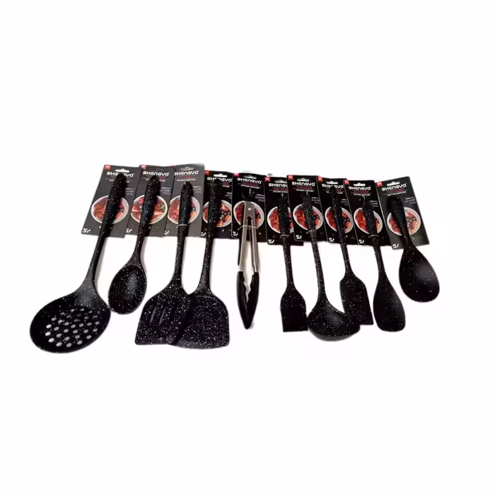 سرویس کفگیر و ملاقه 10پارچه شنگیا مدل سیلیکونی کد NEW 10-1 | کالا مکس