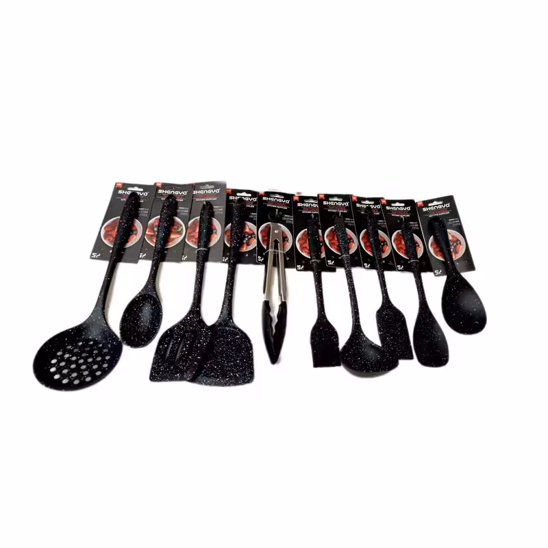 سرویس کفگیر و ملاقه 10پارچه شنگیا مدل سیلیکونی کد NEW 10-1 | کالا مکس