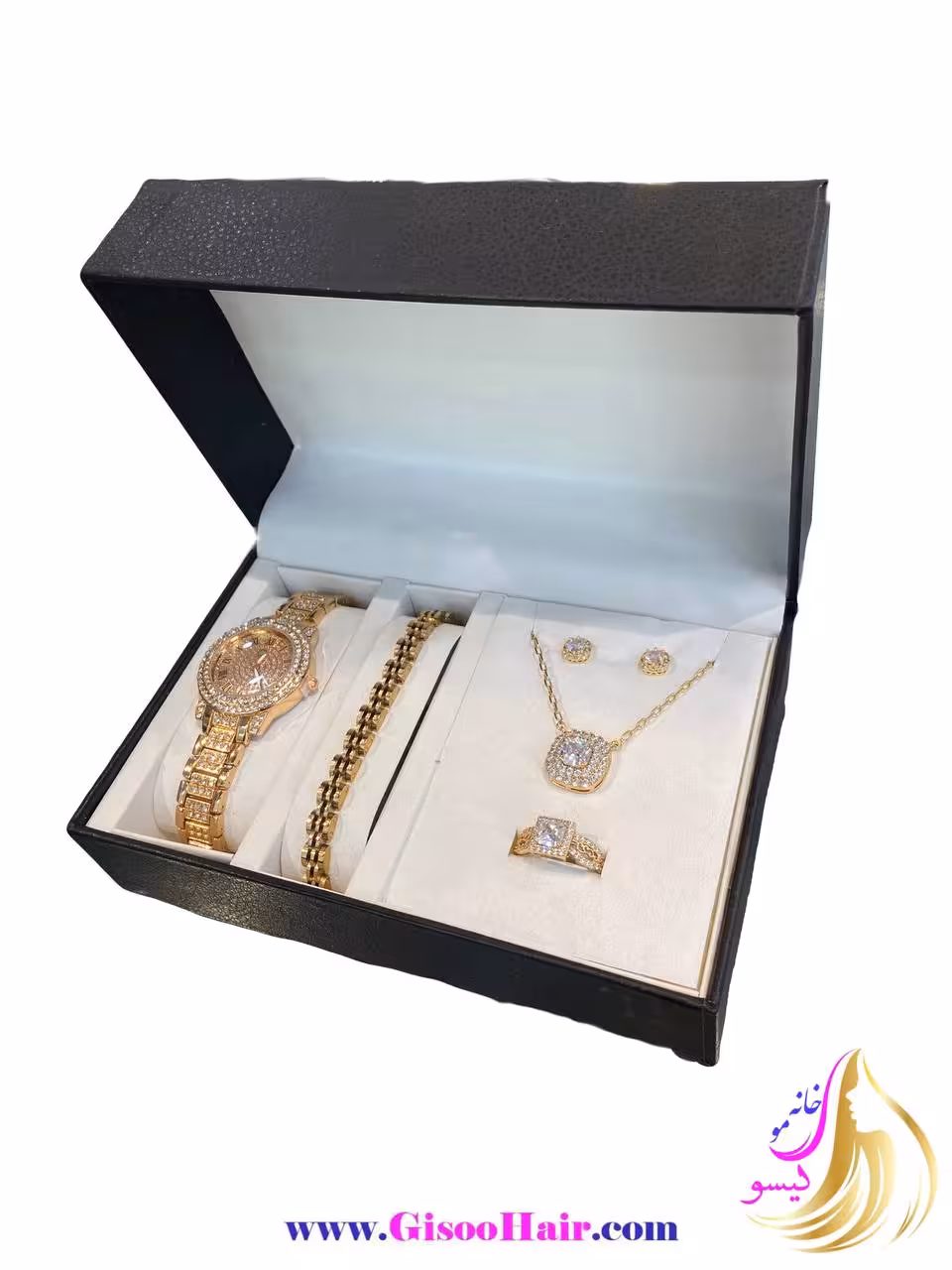 باکس ساعت و نیمست زنانه طلایی