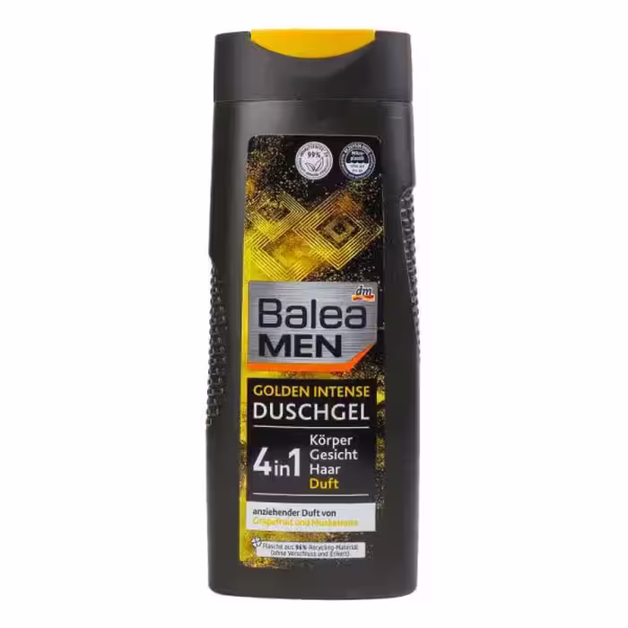شامپو 4 در 1 سر و بدن آلمانی مردانه باله آ مدل Golden Intense با رایحه گریپ فروت مناسب انواع پوست و مو حجم 300 میل