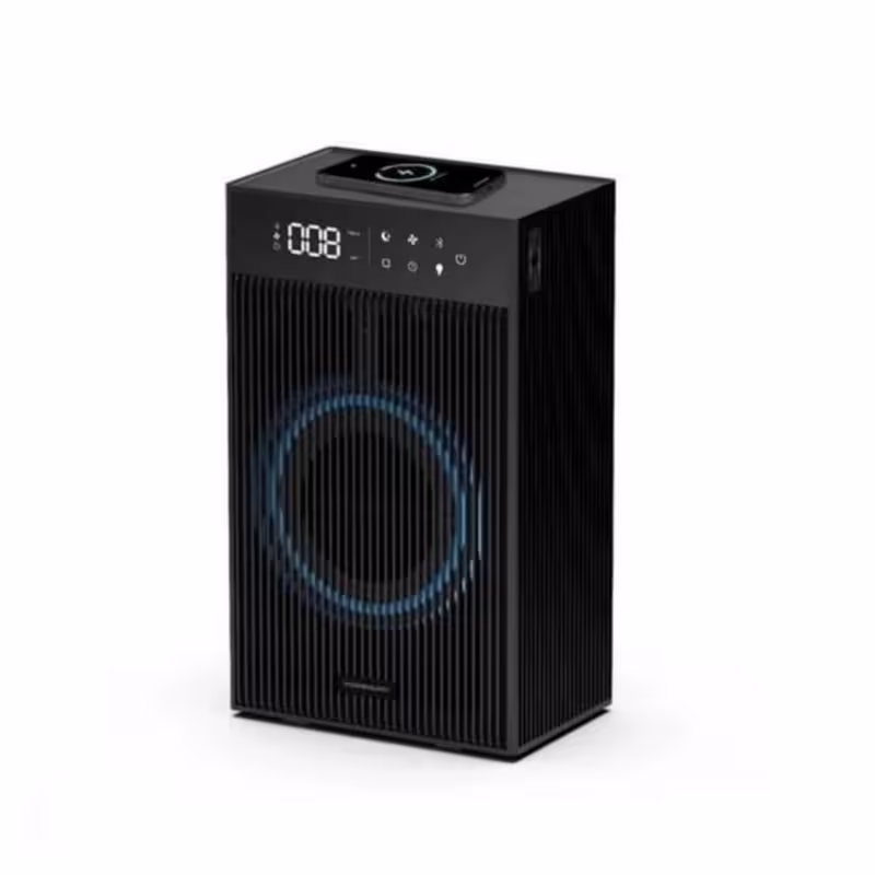 دستگاه تصفیه هوا،اسپیکر،خوشبو کننده و شارژر وایرلس پاورولوژی مدل Powerology Smart Air Purifier PAPFRBK