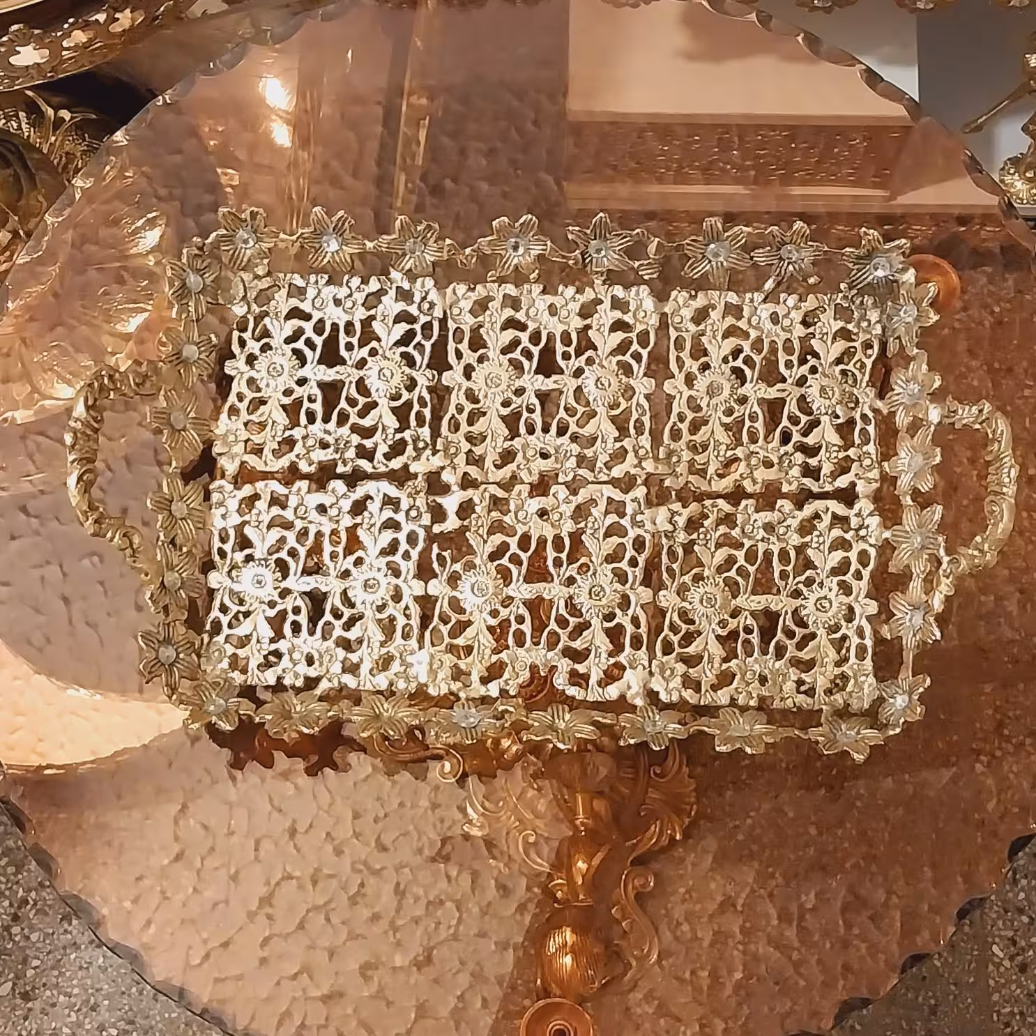 سینی توری برنزی(برنجی)