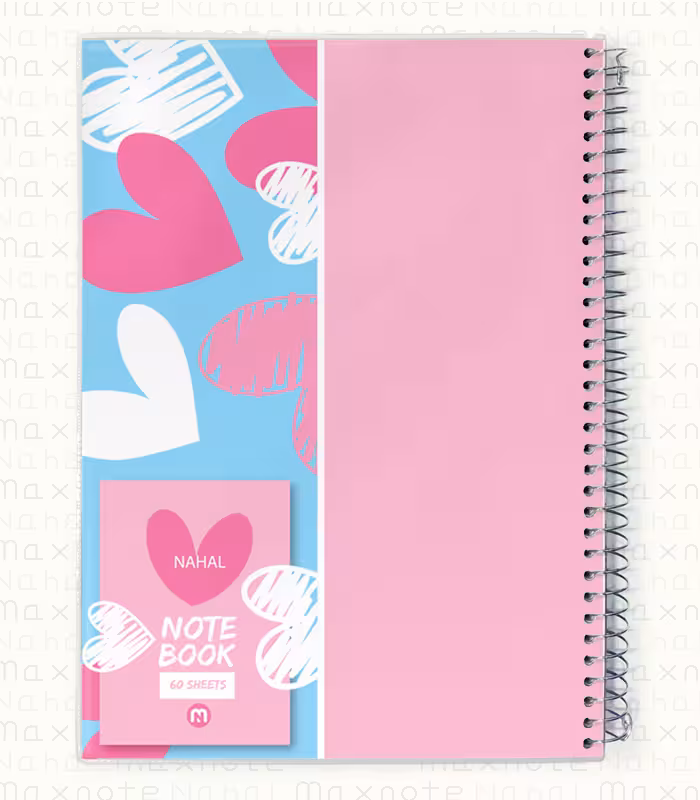 دفتر 60 برگ سیمی طلقی کد 3612.طرح 3