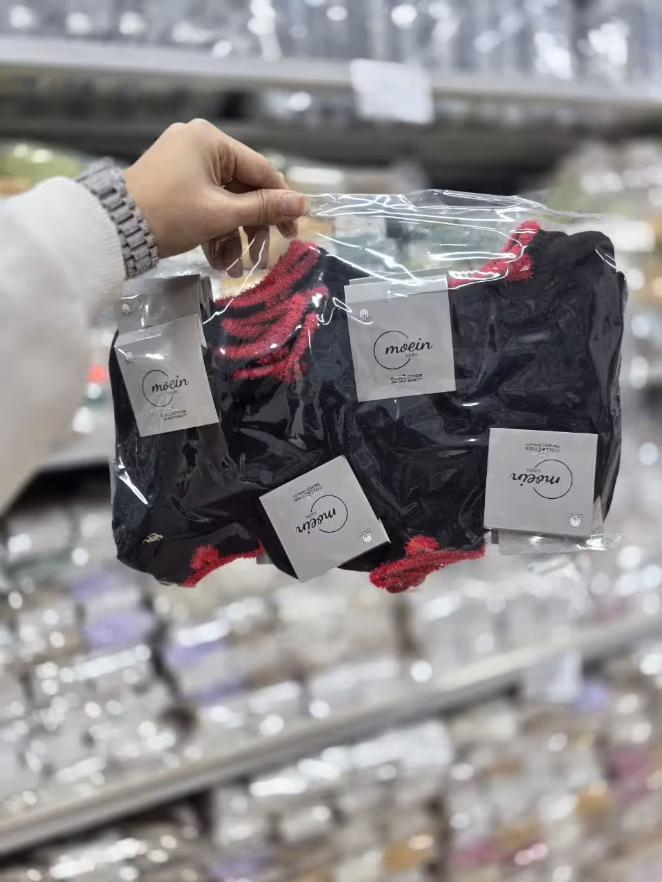 جوراب مچی زنانه بوکله طرح قلب کد 1243