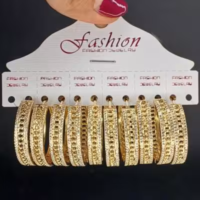 گوشواره دایره طرح کارتیر دورنگین مارک fashion