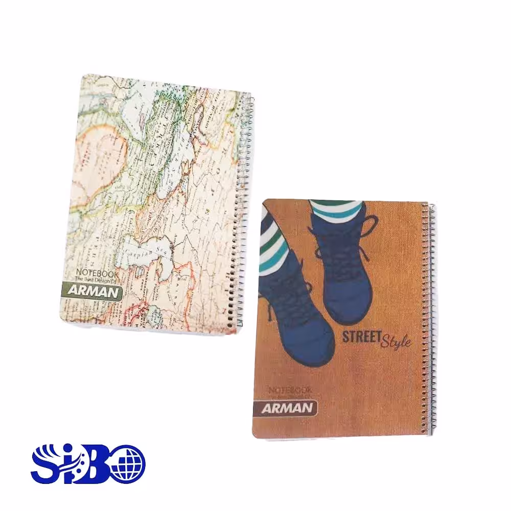 دفتر 50 برگ شطرنجی نیم سانتی طلقی فنری