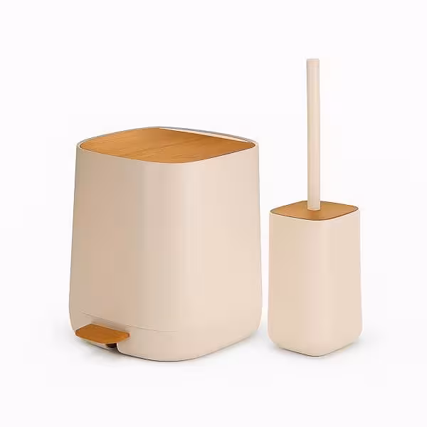 سطل و فرچه میامی طرح چوب کنتراست کرم