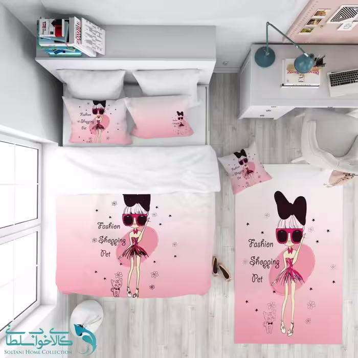 روتختی طرح باربی جذاب سایز یکنفره کد A1709
