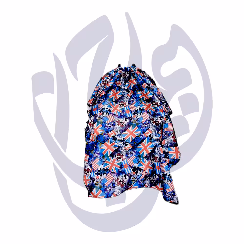 پیش بند یقه کش آرایشگاهی طرح دار کد  500