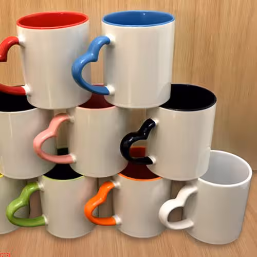 ماگ دسته قلبی باچاپ عکس دلخواه شما