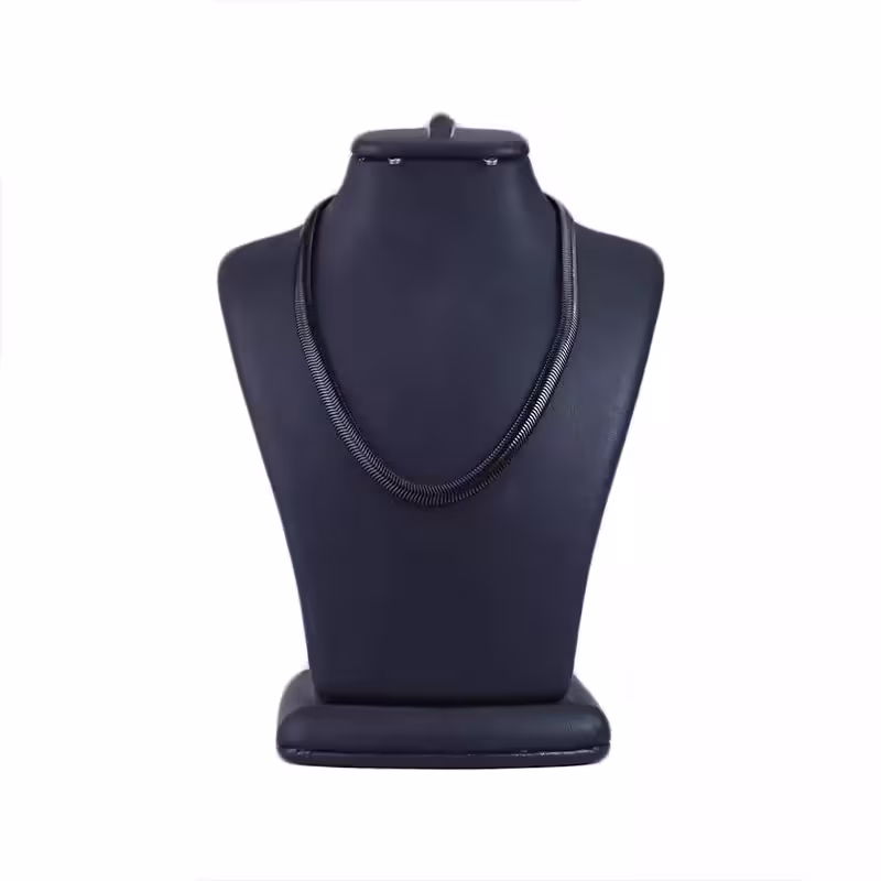 زنجیر استیل مردانه هرینگبون مشکی 4029/1