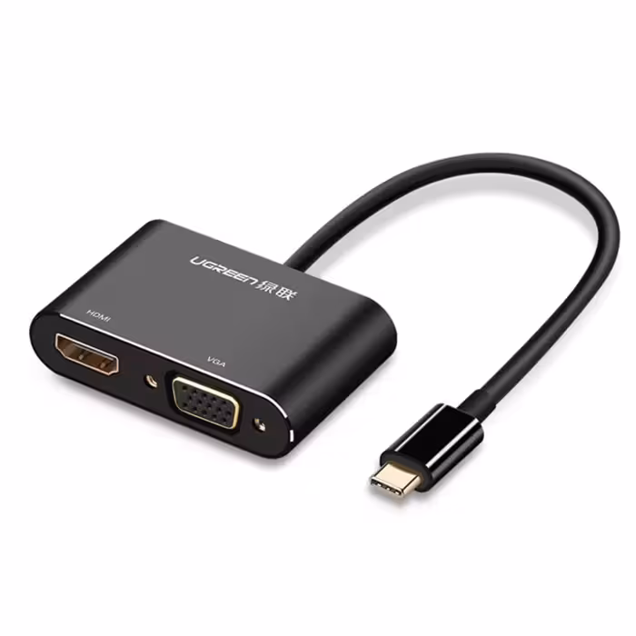 تبدیل Type-C به HDMI و VGA برند UGREEN مدل MM123
