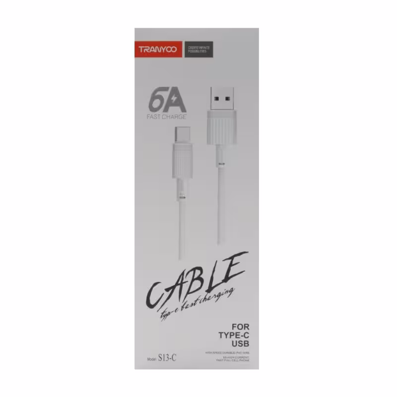 کابل ترانیو تایپ سی 6 آمپر مدل S13_C