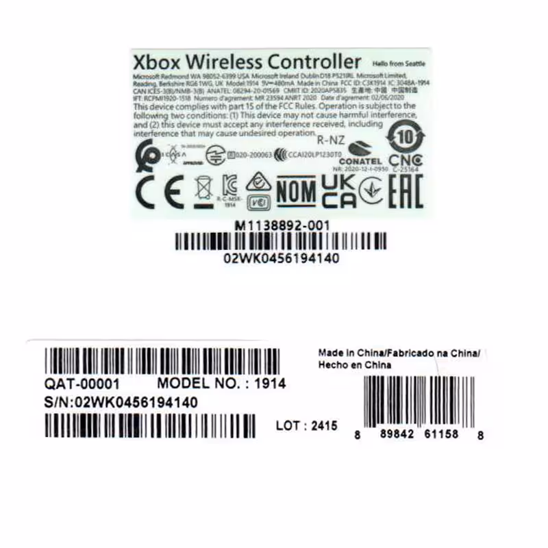 برچسب پلمپ دسته Xbox Series   برچسب کارتن