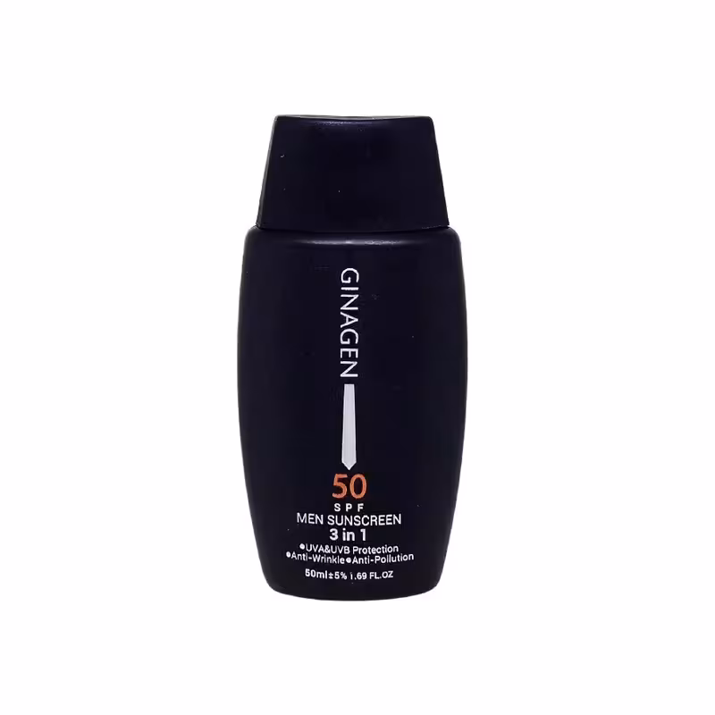 کرم ضد آفتاب بدون رنگ ژیناژن SPF 50 مدل 3in1 ‌مناسب برای انواع پوست حجم 50 میلی‌لیتر