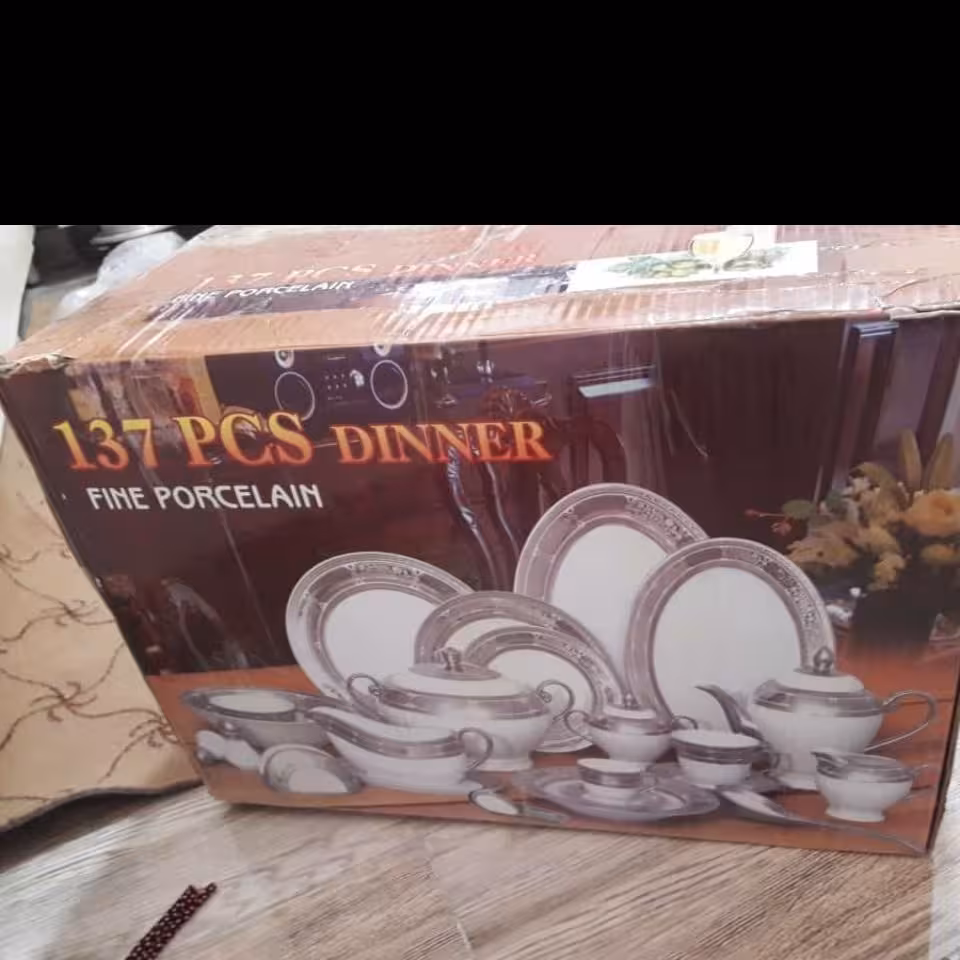 سرویس چینی 12نفره 137پارچه پلاتینیوم ترک کمیاب با ارسال رایگان
