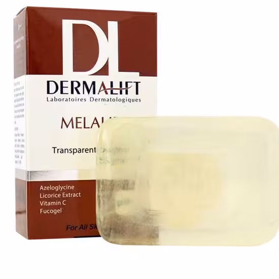 پن (غیرصابونی) شفاف روشن کننده پوست درمالیفت مدل Melafit وزن 100 گرم