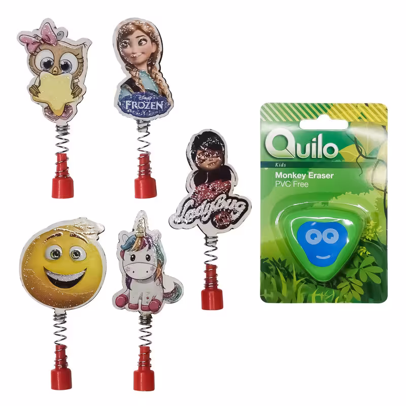 سرمدادی مدل کارتونی به همراه پا ک کن بسته 6 عددی