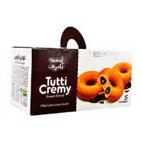 دونات با مغز کرم کاکائو توتی کرمی نادری 60 گرمی بسته 5 عددی