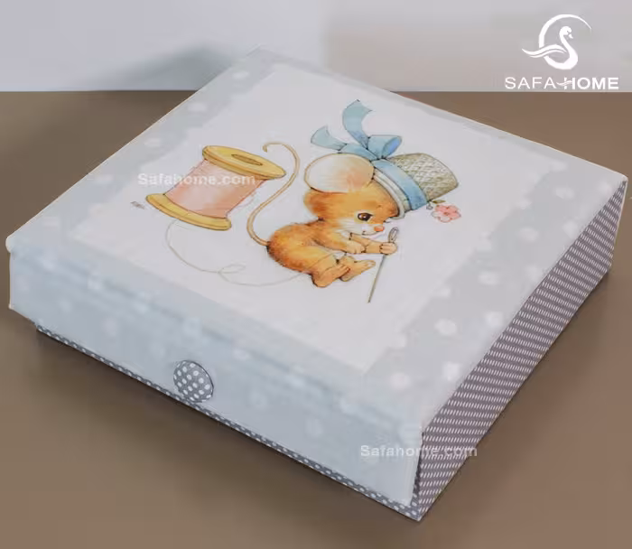 جعبه و وسایل خیاطی طرح موش