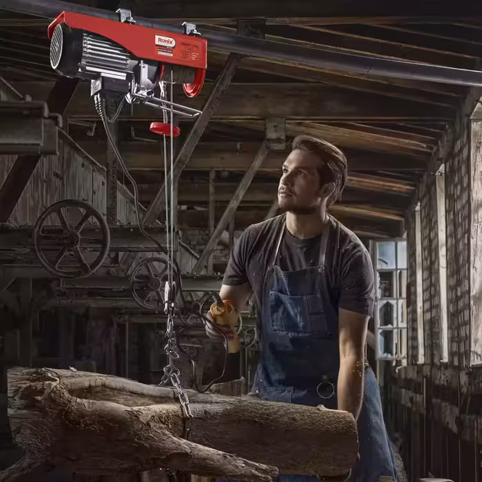 بالابر برقی 500 کیلویی با کابل 18 متری رونیکس کد محصول: RH-4133   گارانتی اصلی شرکت رونیکس