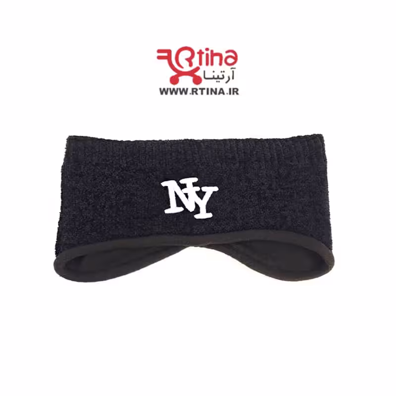 هدبند پهن مردانه و زنانه مخمل طرح گلدوزی NY