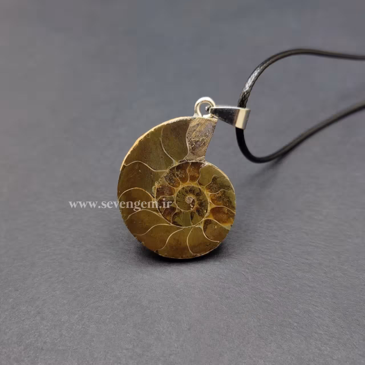 گردنبند فسیل آمونیت (کد125)