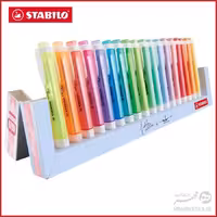 هایلایتر سویینگ کول استابیلو بسته 18 عددی  Highlighter STABILO Swing Cool Desk Set of 18  Neon & Pastel