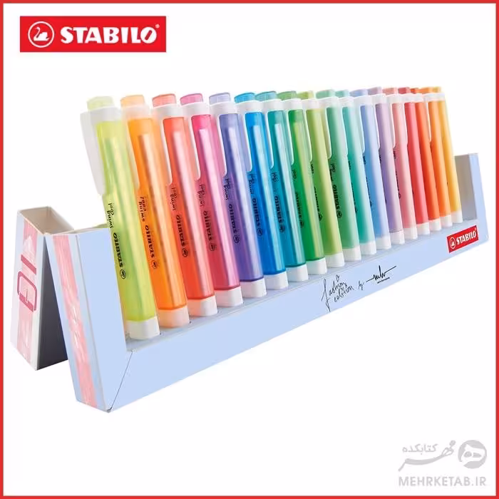 هایلایتر سویینگ کول استابیلو بسته 18 عددی  Highlighter STABILO Swing Cool Desk Set of 18  Neon & Pastel