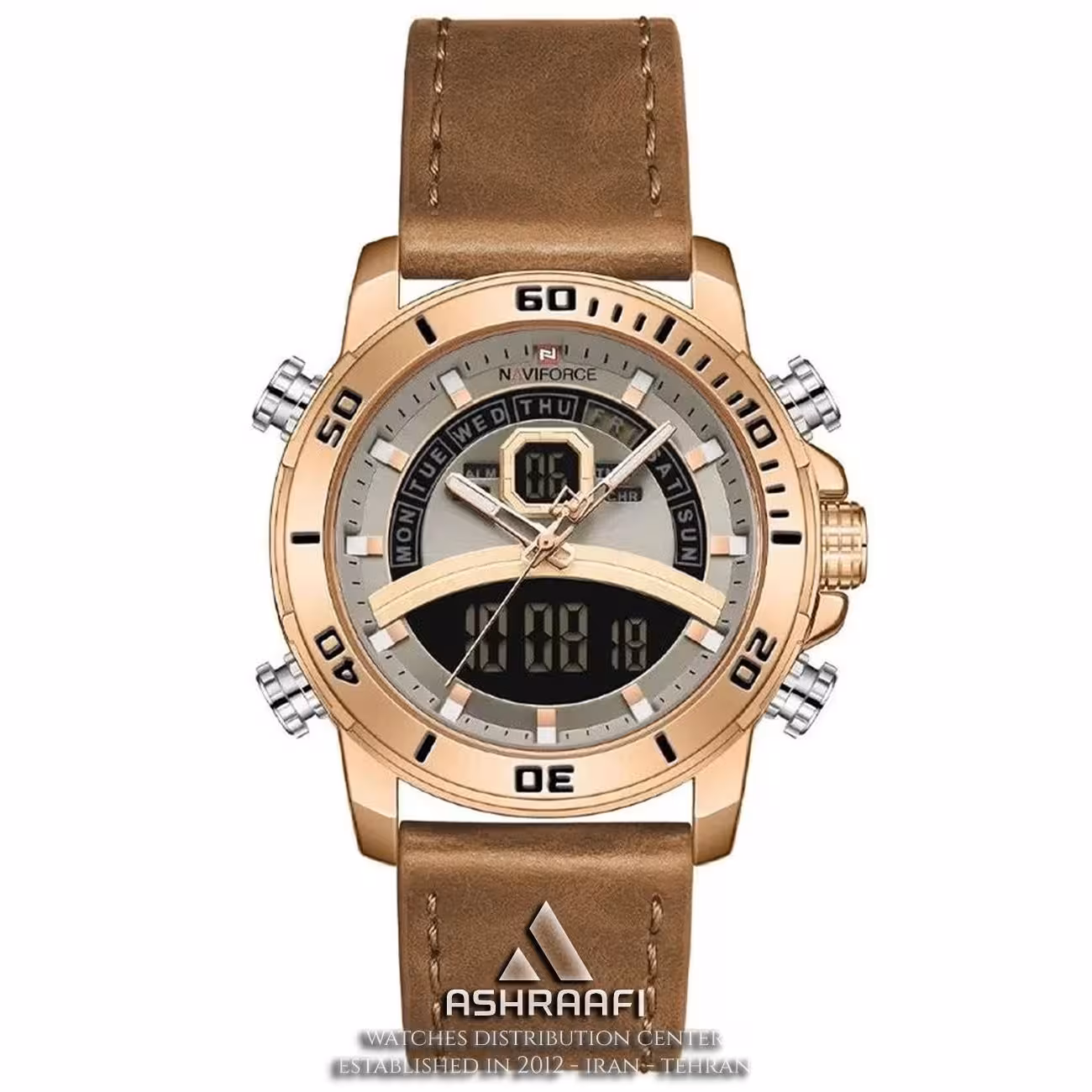 ساعت نیوی فورس بند چرمی Naviforce NF9181M