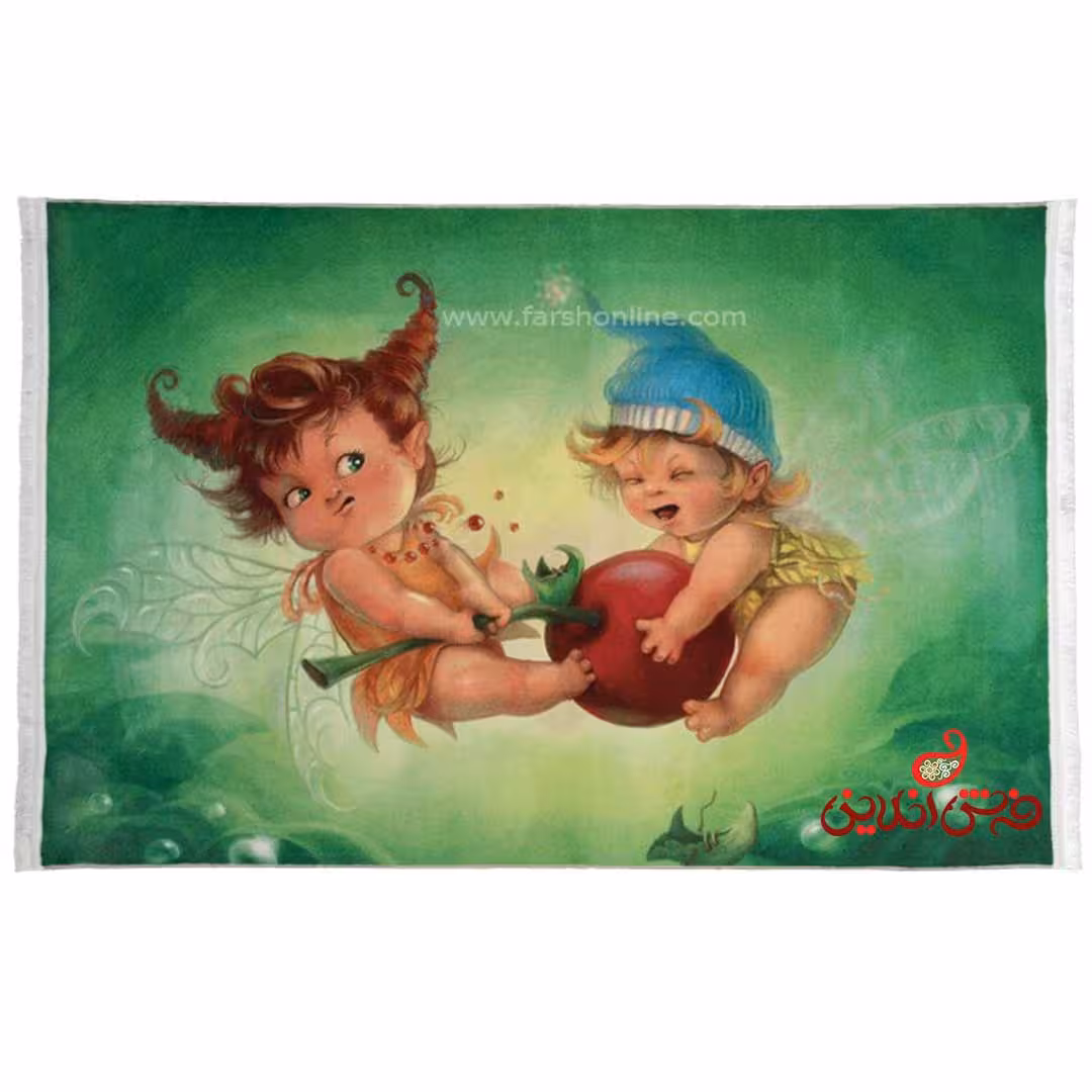 فرش ماشینی کودک کلاریس طرح فرشته  کد 100253