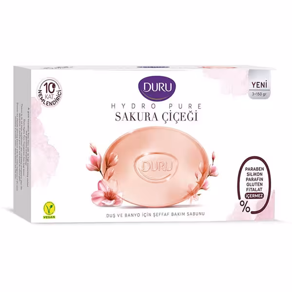 صابون دورو آبرسان گل ساکورا بسته 3 عددی حجم 450 گرم