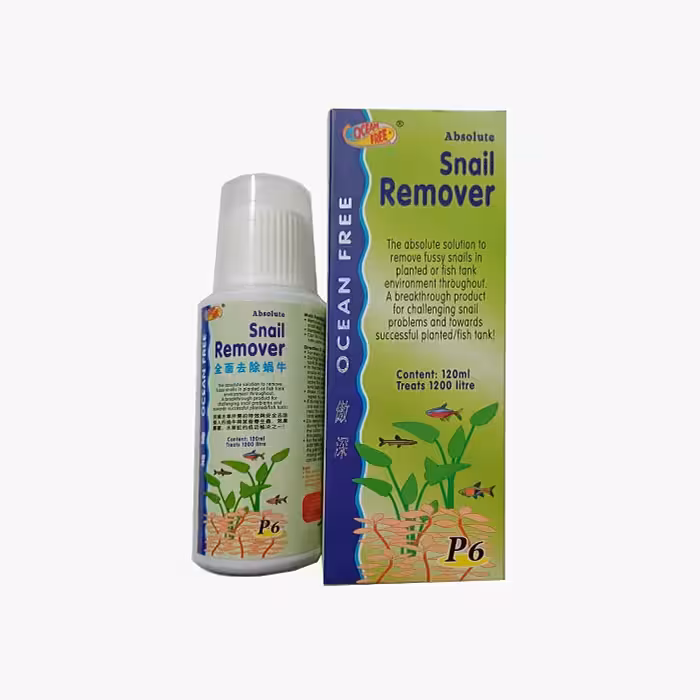 محلول ضد حلزون آکواریوم اوشن فری (Ocean Free) اسنال ریمور P6 حجم 120 میل