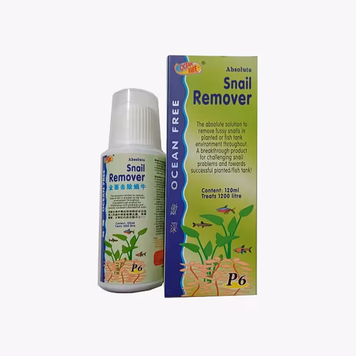 محلول ضد حلزون آکواریوم اوشن فری (Ocean Free) اسنال ریمور P6 حجم 120 میل