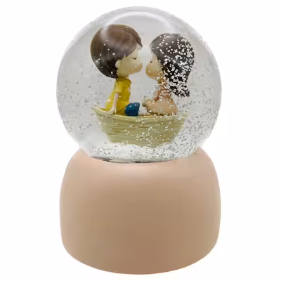 گوی موزیکال مدل پمپی Love Story طرح گنجشک و درخت کد PA4071