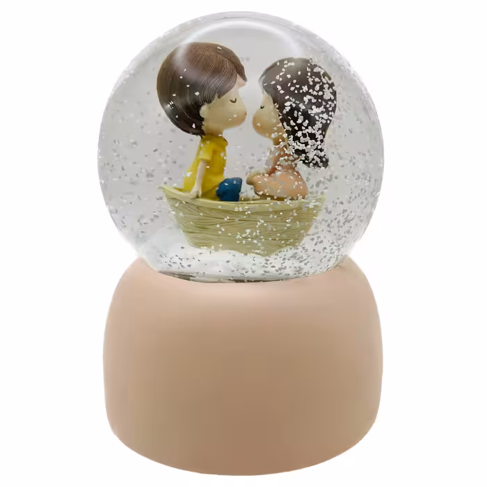 گوی موزیکال مدل پمپی Love Story طرح گنجشک و درخت کد PA4071