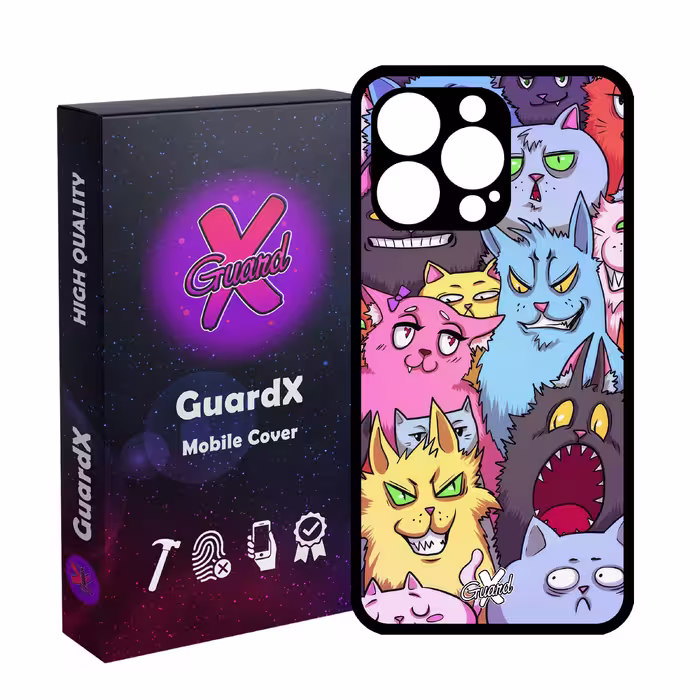 کاور گارد ایکس طرح گربه مدل Glass10578 مناسب برای گوشی موبایل اپل iPhone 13 Pro