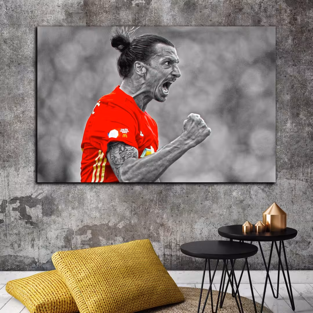 تابلو شاسی بکلیت طرح بازیکن فوتبال زلاتان ابراهیموویچ تیم منچستر یونایتد مدل SH-S7075