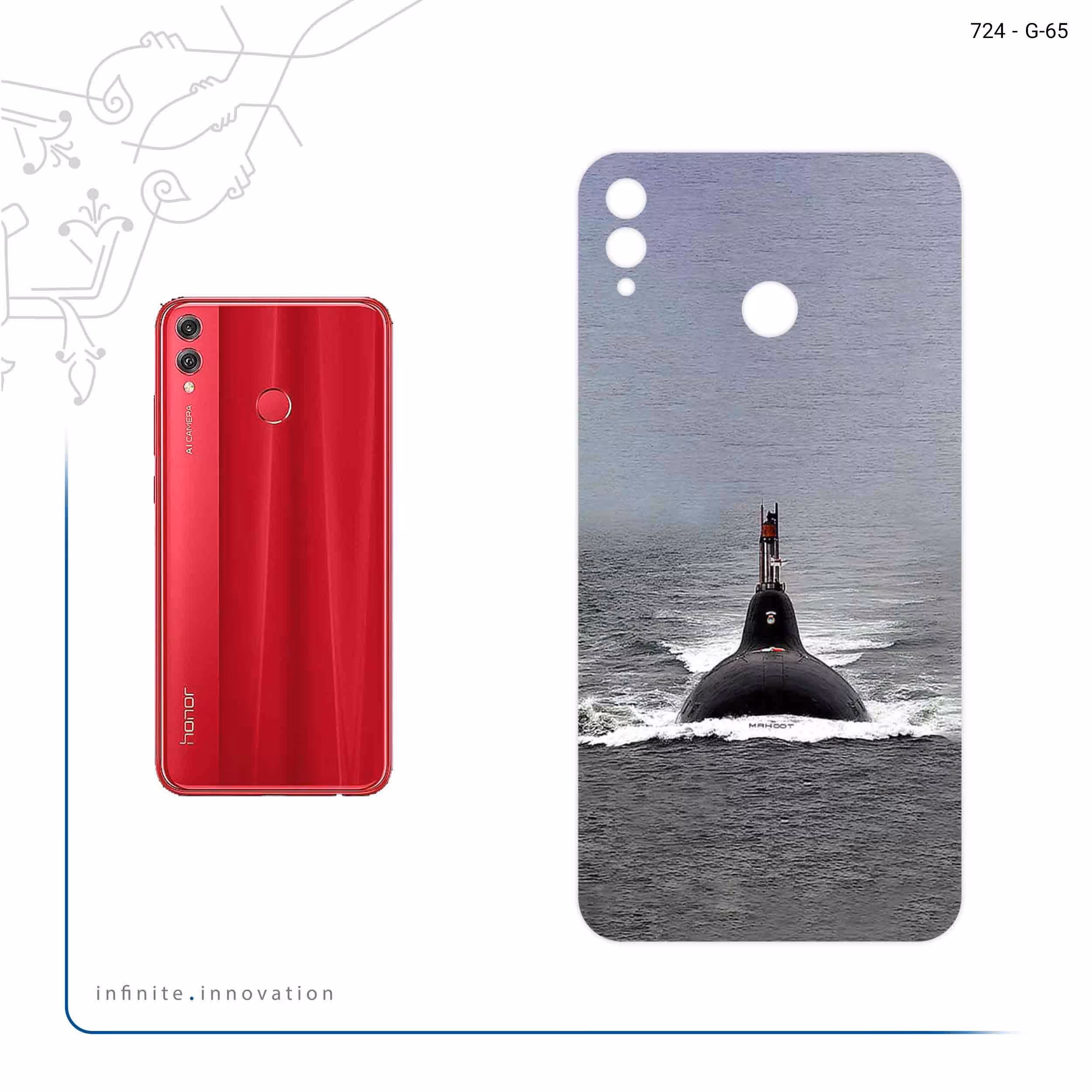 برچسب پوششی ماهوت مدل Submarine مناسب برای گوشی موبایل آنر 8X Max