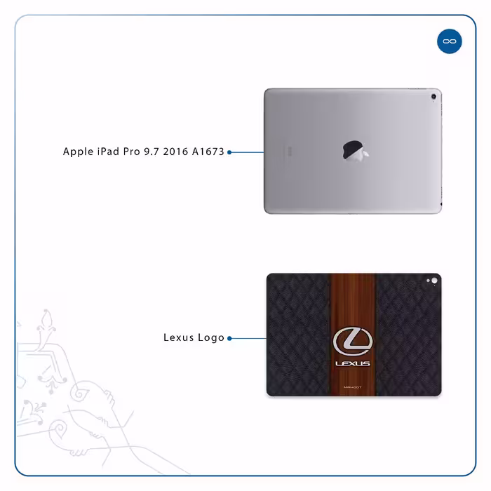 برچسب پوششی ماهوت مدل Lexus-Logo مناسب برای تبلت اپل iPad Pro 9.7 2016 A1673