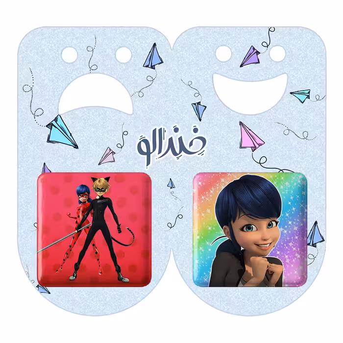 پیکسل خندالو مدل دختر کفشدوزکی و پسر گربه ای کد 30803081 مجموعه 2 عددی