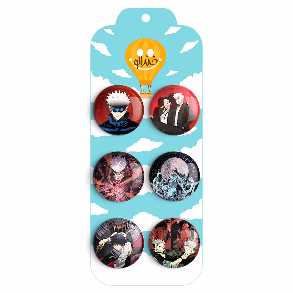 پیکسل خندالو مدل انیمه جوجوتسو کایزن کد 424B مجموعه 6 عددی 