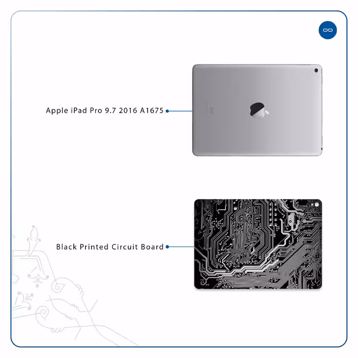 برچسب پوششی ماهوت مدل Black Printed Circuit Board مناسب برای تبلت اپل iPad Pro 9.7 2016 A1675