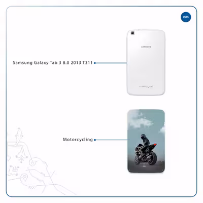 برچسب پوششی ماهوت مدل Motorcycling مناسب برای تبلت سامسونگ Galaxy Tab 3 8.0 2013 T311