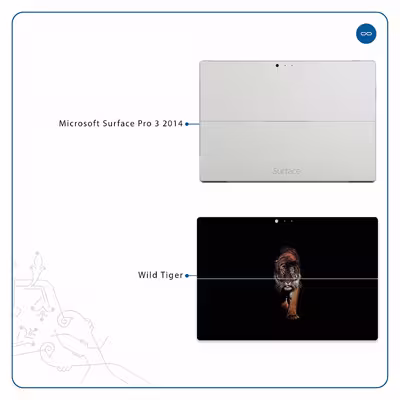 برچسب پوششی ماهوت مدل Wild Tiger مناسب برای تبلت مایکروسافت Surface Pro 3 2014