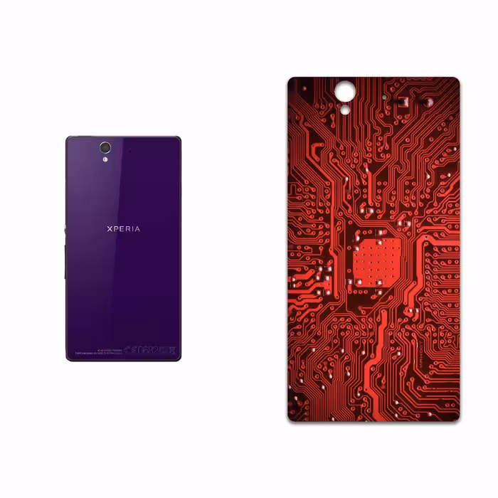 برچسب پوششی ماهوت مدل Red Printed Circuit Board مناسب برای گوشی موبایل سونی Xperia Z