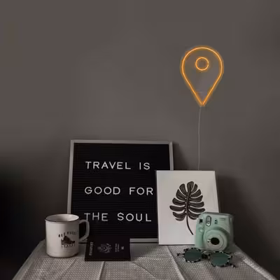 چراغ دیواری نئون دیزاین طرح Location_ORG