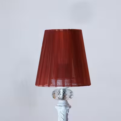 لوستر 6 شعله مدل کریستالی شید دار کد 124