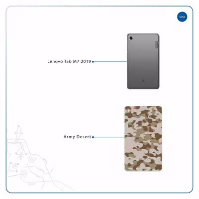 برچسب پوششی ماهوت مدل Army-Desert مناسب برای تبلت لنوو Tab M7 2019