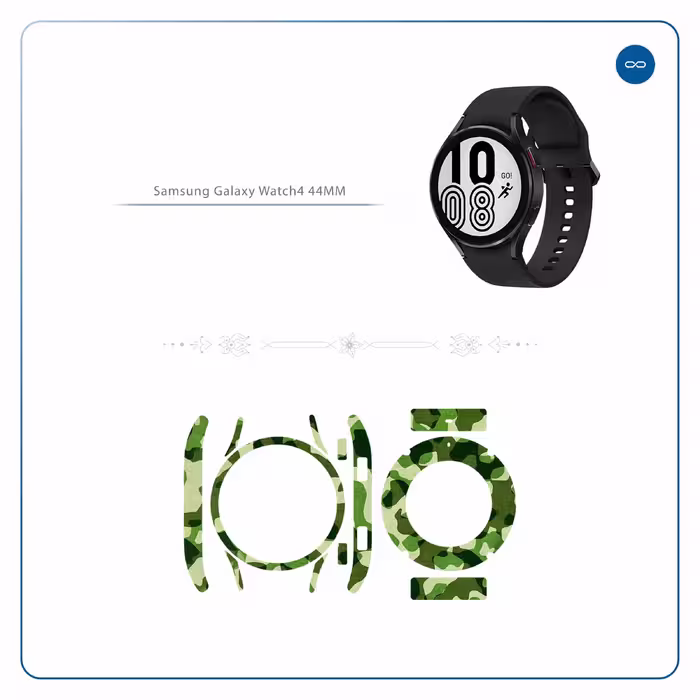 برچسب ماهوت طرح Army Green 2 مناسب برای ساعت هوشمند سامسونگ Watch4 44mm